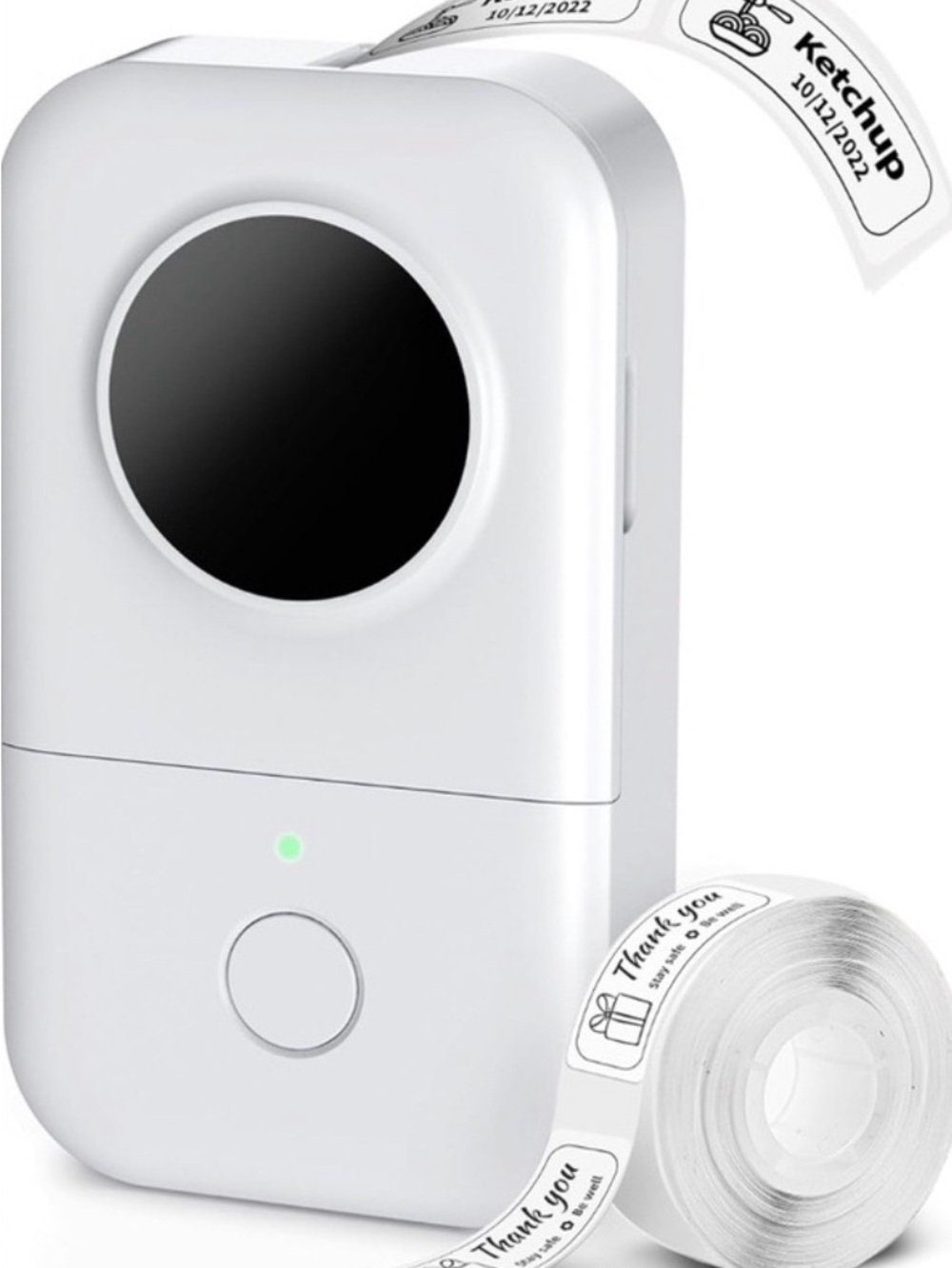Phomemo D30 - Portable White Label Printer with Thermal Sticker Rolls
